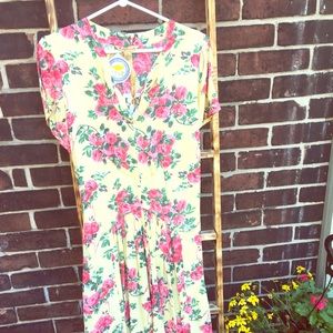 April Cornell NWT 100% rayon sunshine midi dress